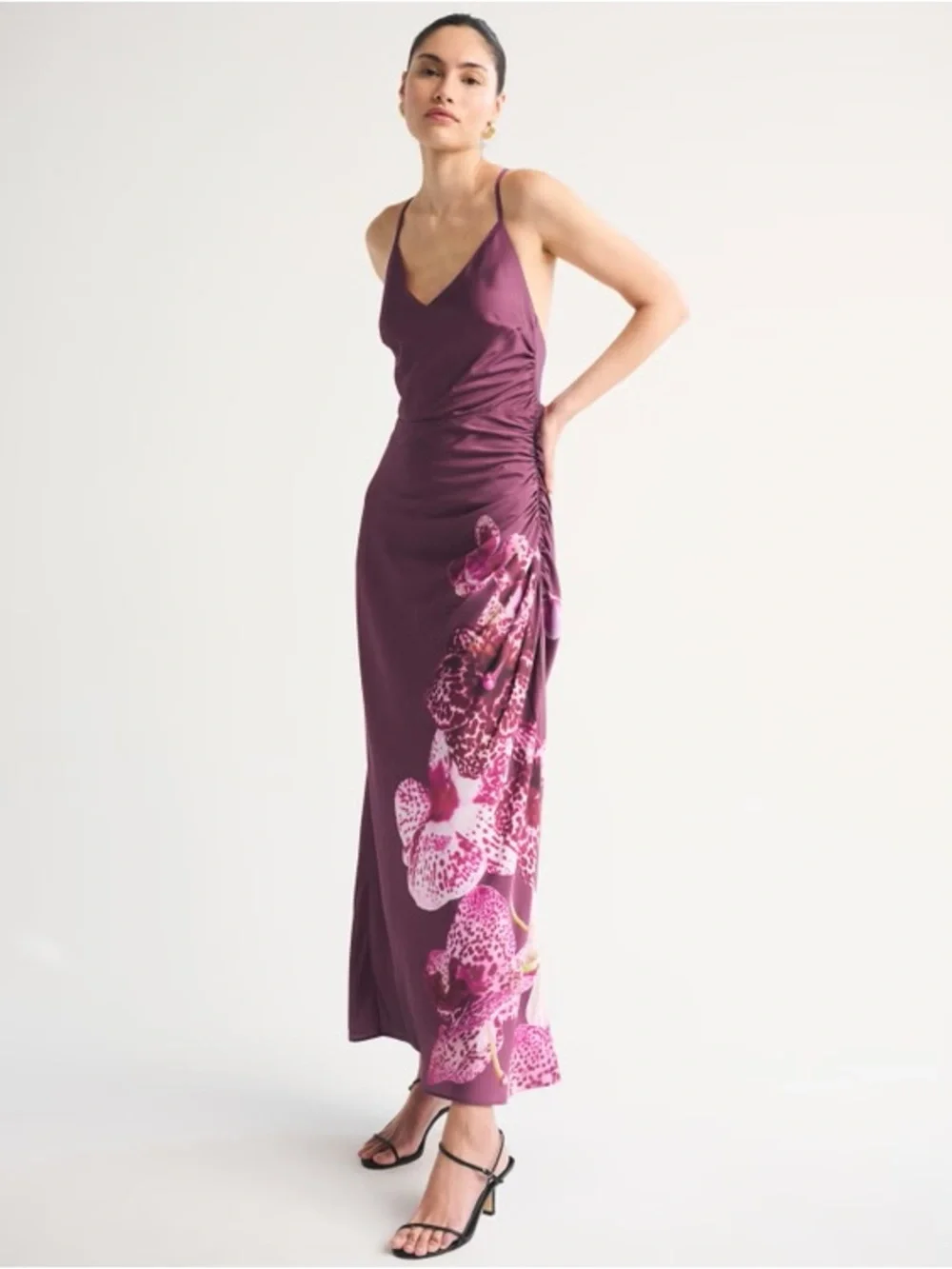 Abercrombie & Fitch Open-Back Hardware Maxi Dress